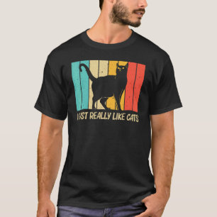 Cat For Men Women Black Cat Cat Person Cats T-Shirt