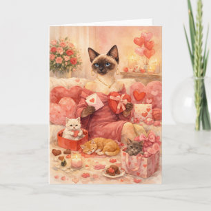 Cat for Valentine's Day Card