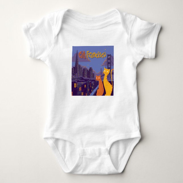Cat Francisco Baby Bodysuit (Front)