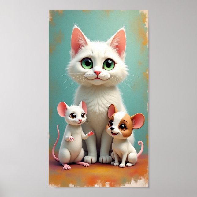 Cat & Friends Poster (Front)