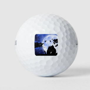 cat full moon golf balls