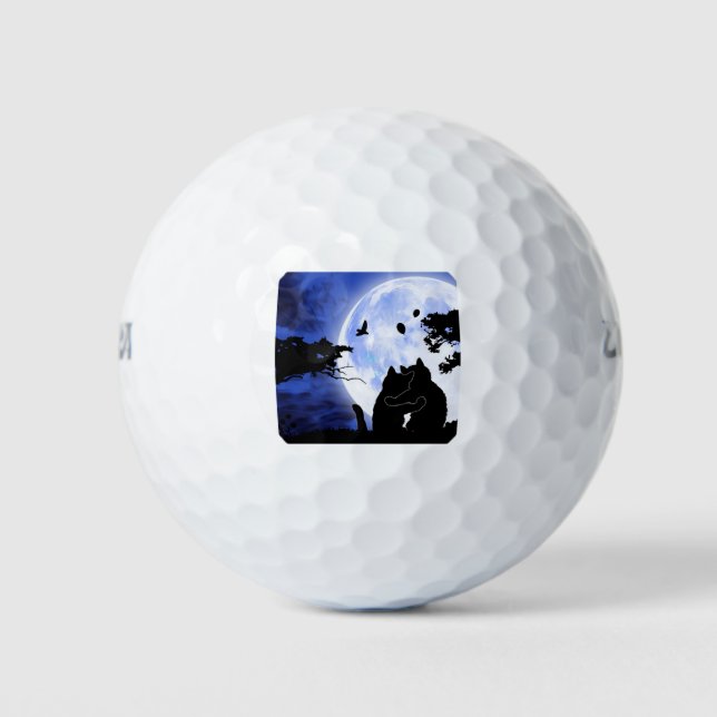 cat full moon golf balls (Front)