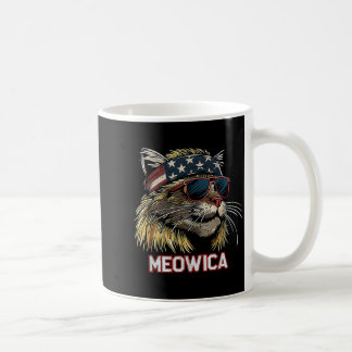 Cat - Funny 4th of July American Flag Mothers Day Coffee Mug