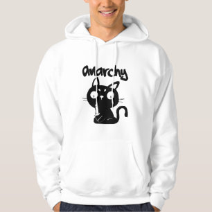 Cat Funny Anarchy Halloween Animals For Women Men  Hoodie