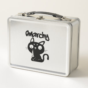 Cat Funny Anarchy Halloween Animals For Women Men  Metal Lunch Box