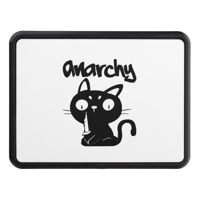 Cat Funny Anarchy Halloween Animals For Women Men  Trailer Hitch Cover (Front)