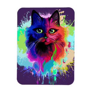 Cat Funny and Silly Character Summer Fun surfing Magnet
