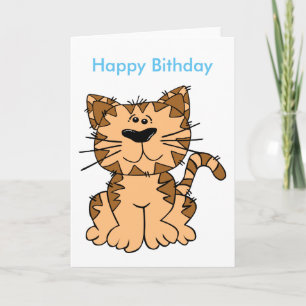 Cat Funny Birthday Postcard