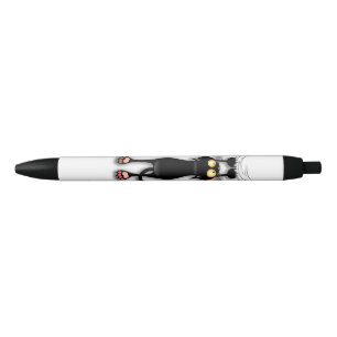 Cat funny Character Scratching Fabric Black Ink Pen