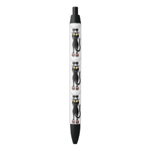 Cat funny Character Scratching Fabric Black Ink Pen
