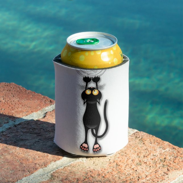Cat funny Character Scratching Fabric Can Cooler (In Situ Pool)