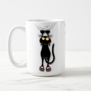 Cat funny Character Scratching Fabric Coffee Mug