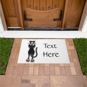Cat funny Character Scratching Fabric Doormat
