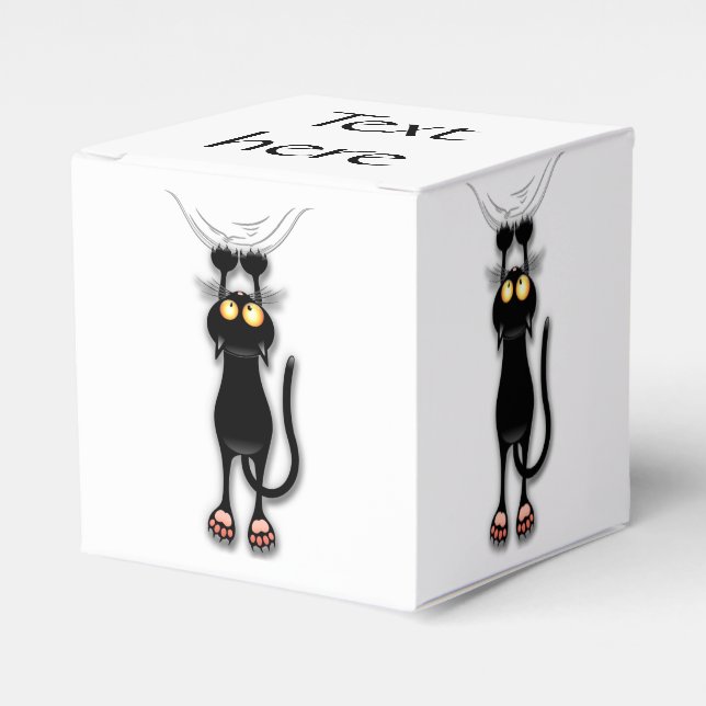 Cat funny Character Scratching Fabric Favor Box (Front Side)