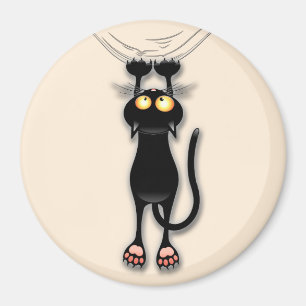 Cat funny Character Scratching Fabric Magnet