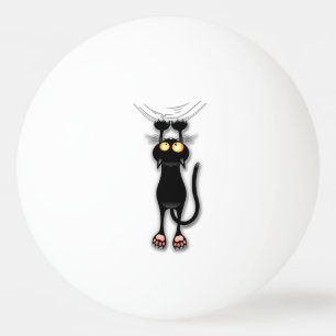 Cat funny Character Scratching Fabric Ping Pong Ball