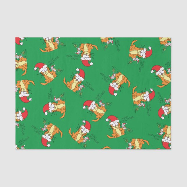 Cat Funny Christmas Cartoon Cute Mouse Tissue Paper (Front)