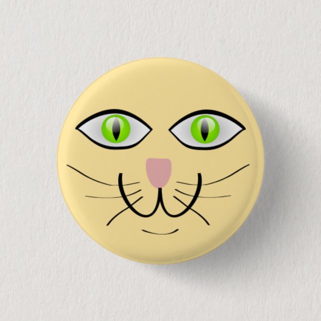 Cat Funny Face Cartoon-29034 1 Inch Round Button (Front)