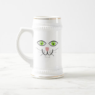 Cat Funny Face Cartoon-29034 Beer Stein