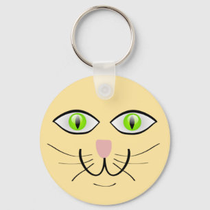Cat Funny Face Cartoon-29034 Keychain