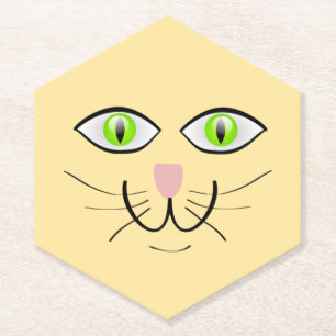 Cat Funny Face Cartoon-29034 Paper Coaster