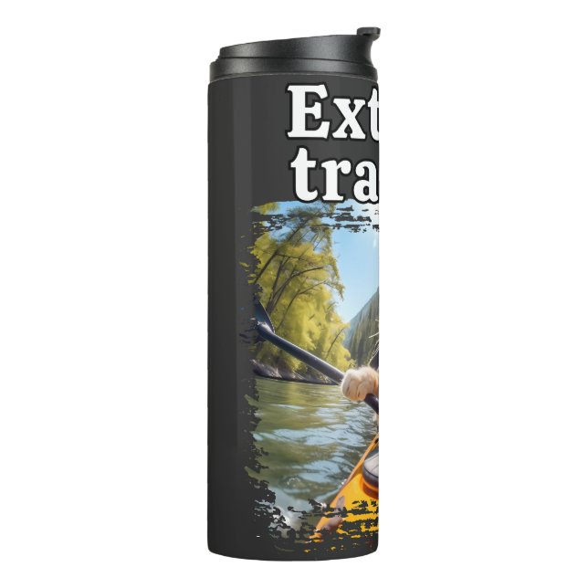 cat  funny kayak paddle thermal tumbler (Rotated Left)