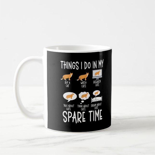Cat Funny Lady Kitten Humour Cat Lover Coffee Mug (Left)