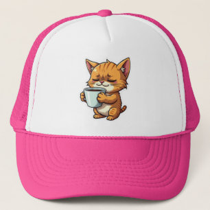 Cat funny trucker hat
