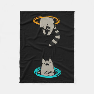 Cat Funny Video Game Animal  Fleece Blanket