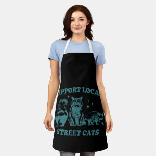 Cat Funny Vintage Raccoon Opossum Skunk Apron