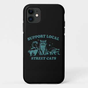 Cat Funny Vintage Raccoon Opossum Skunk iPhone 11 Case