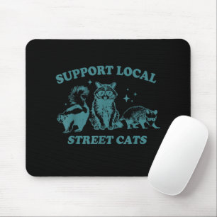 Cat Funny Vintage Raccoon Opossum Skunk Mouse Pad