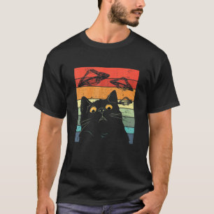 Cat Galaxy Ca Spaceship Alien Cat UFO T-Shirt