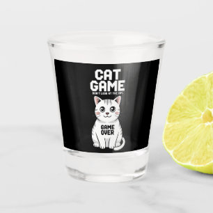Cat Game Don't Look At The Cat Over Funny Shot Glass