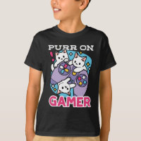 Cat Gamer Design - Purr On Gamer Joystick Art