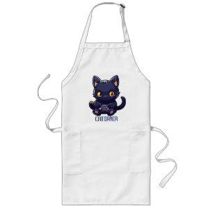 Cat Gamer Long Apron