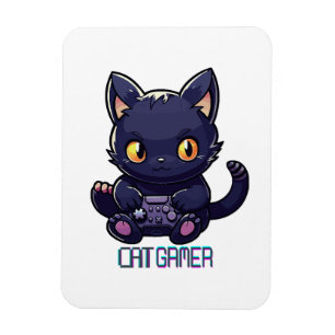 Cat Gamer Magnet
