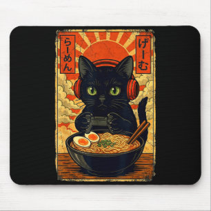 Cat Gamer Men Anime Kawaii Funny Gaming Headset Ca Mouse Pad