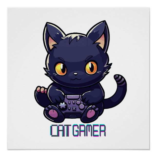 Cat Gamer Poster (Front)