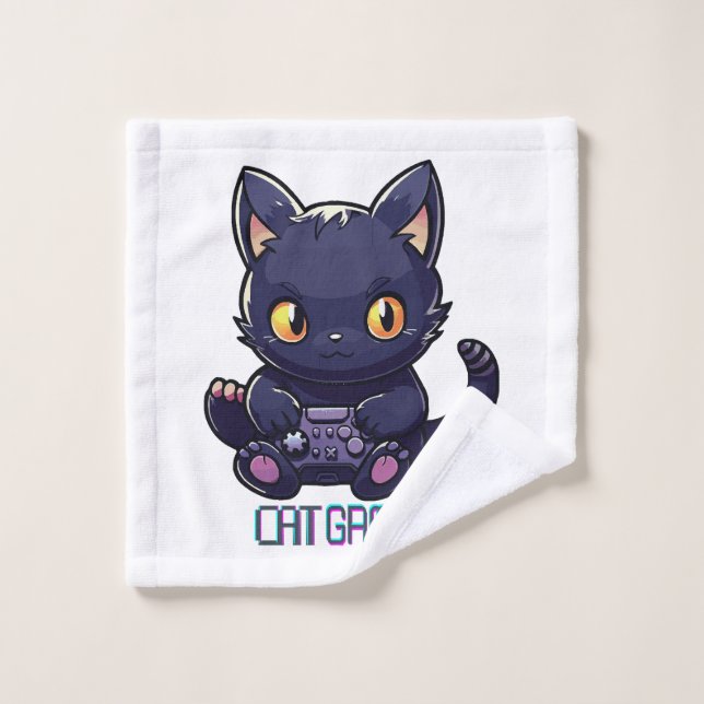 Cat Gamer Wash Cloth (Wash Cloth)
