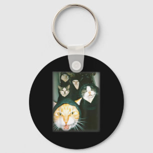 Cat Gang Meme Funny Chaotic Cats Unhinged Feline H Keychain