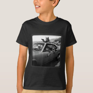 Cat Gang Meme Silly Cat Meme Trendy Funny Ghetto T-Shirt