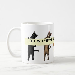 Cat Gang Wishes Happy Birthday Coffee Mug