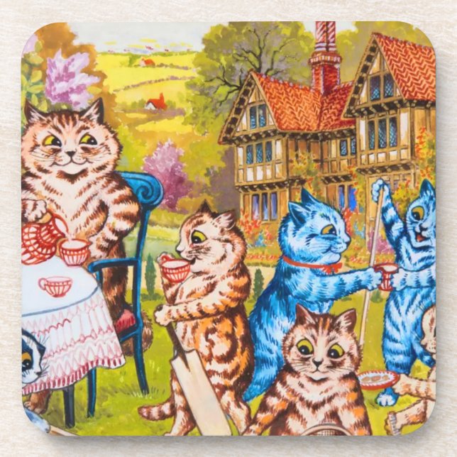 Cat Garden Party Coaster (Front)