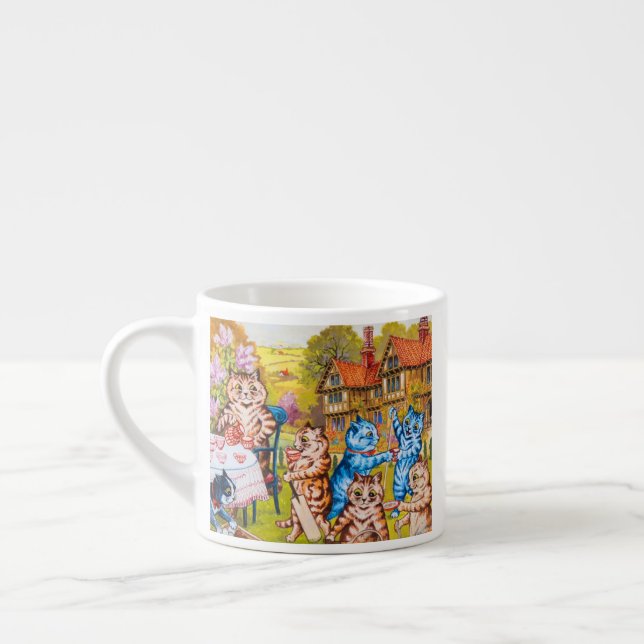 Cat Garden Party Espresso Cup (Left)