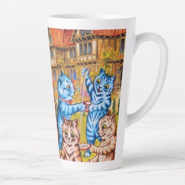 Cat Garden Party Latte Mug (Right)