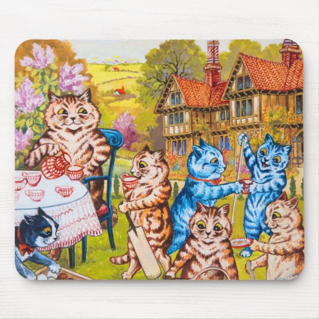 Cat Garden Party Mouse Pad (Front)