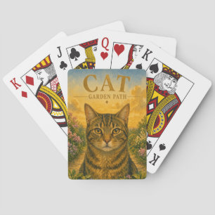 Cat Garden Path Wildlife Playing Cards