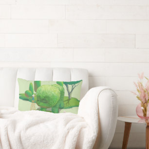 Cat Gardeners: Topiary Puppy Green Thumb Art Lumbar Pillow