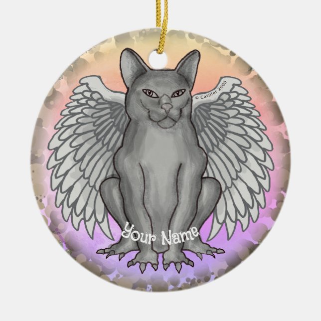 Cat Gargoyle ornement (Devant)